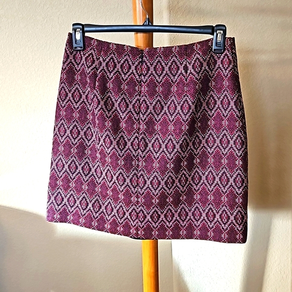 LOFT Tweed Faux Wrap Mini skirt, Size 6 - Picture 3 of 7